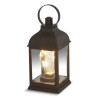LED lantern \"BEC\" in black metal, glass panels. - Moinat - Table lamps